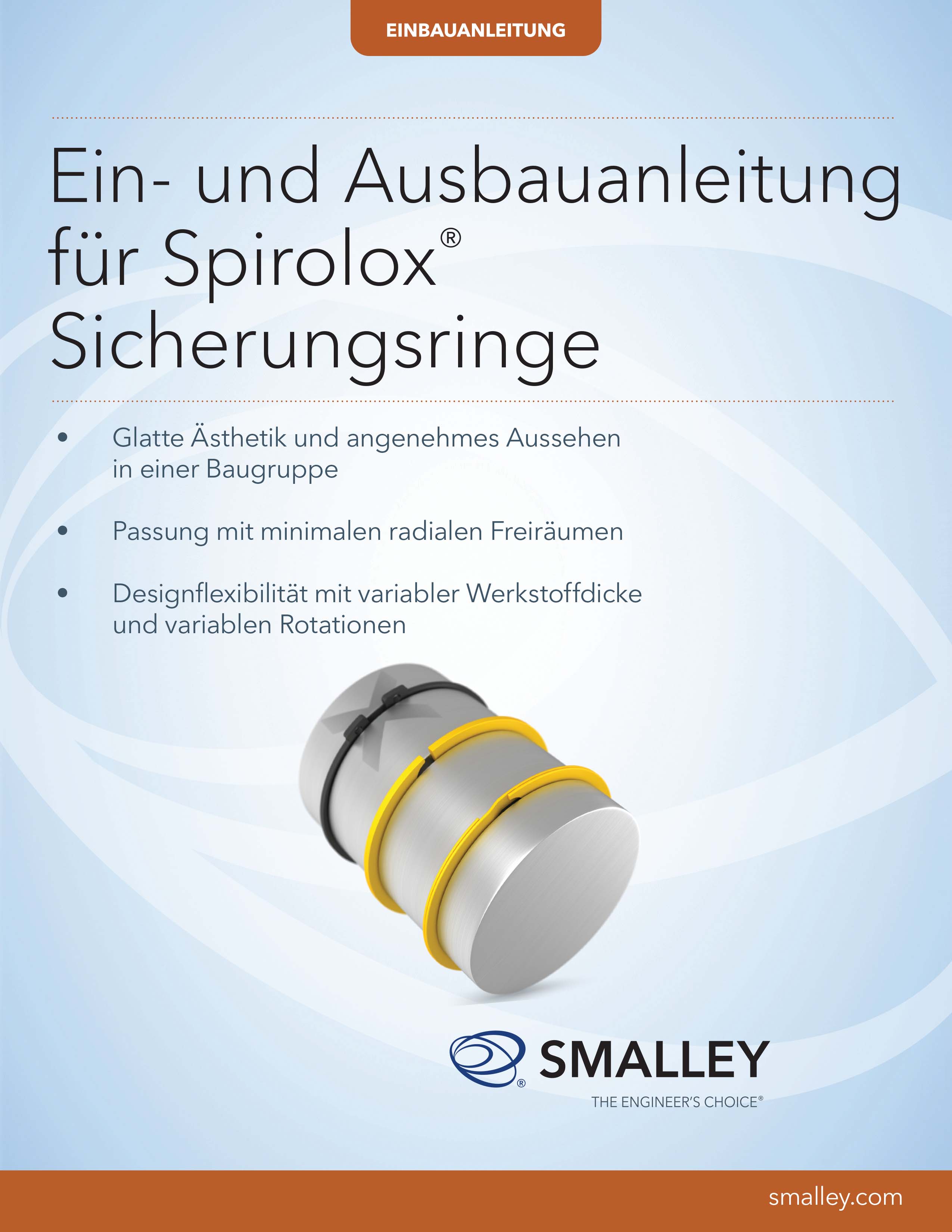 Ein- und Ausbauanleitung für Spirolox(R) Sicherungsringe.